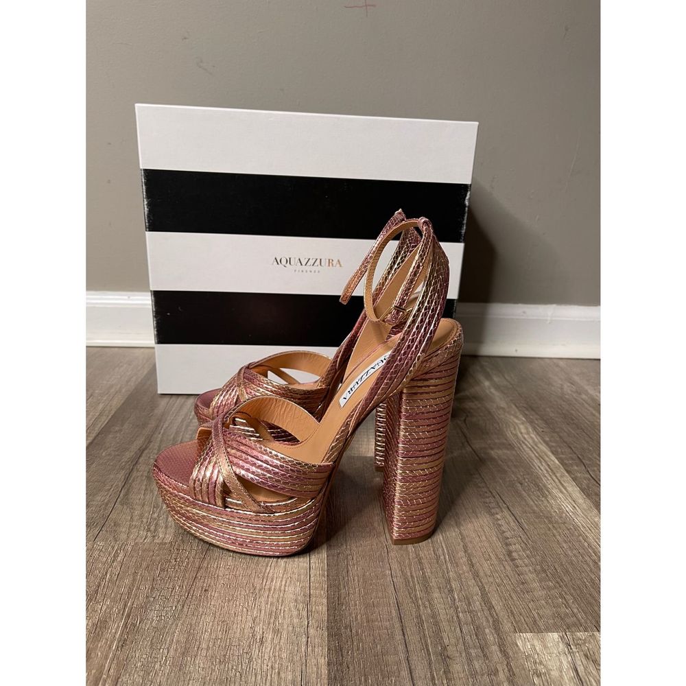 Aquazzura
Sundance Snake-Embossed Platform Sandals - Picture 9 of 10